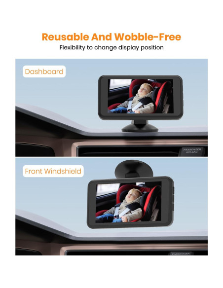 Soporte de Ventosa Babyvue para Cámara de Coche - Ajuste Universal Soporte de Ventosa Babyvue para Cámara de Coche - Ajuste Universal