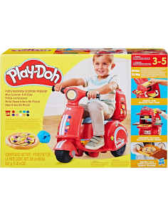 Juego de entrega de pizza Play-Doh con scooter 10 colores 2