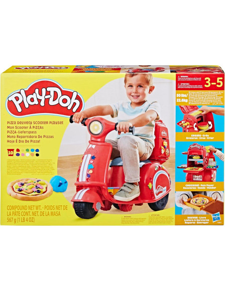 Juego de entrega de pizza Play-Doh con scooter 10 colores Juego de entrega de pizza Play-Doh con scooter 10 colores