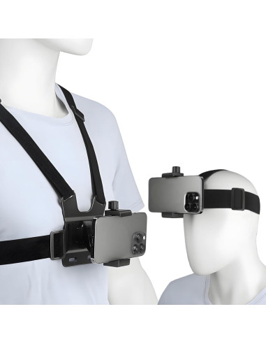 Kit de Soporte para VLOG y POV KUANVE - Arnés Pecho y Cabeza