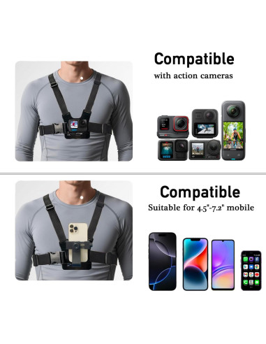 Soporte para Teléfono en el Pecho WLPREOE - Ajustable para iPhone 16 Pro Max y Más