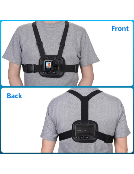 Soporte Dual para Pecho Suptig Ajustable para Teléfono y GoPro Soporte Dual para Pecho Suptig Ajustable para Teléfono y GoPro