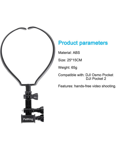 Soporte de Cuello PellKing para DJI Pocket 2 y Osmo Pocket Soporte de Cuello PellKing para DJI Pocket 2 y Osmo Pocket