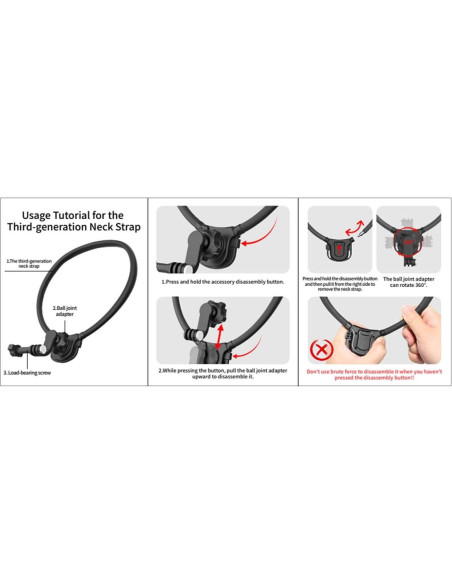 Soporte de Cuello Manos Libres KOQEIEY para DJI Osmo Pocket 3 Soporte de Cuello Manos Libres KOQEIEY para DJI Osmo Pocket 3