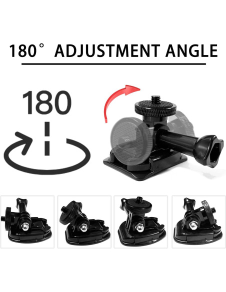 Soporte Adhesivo Flexible SRUIM para Casco - Compatible con Insta 360 y GoPro