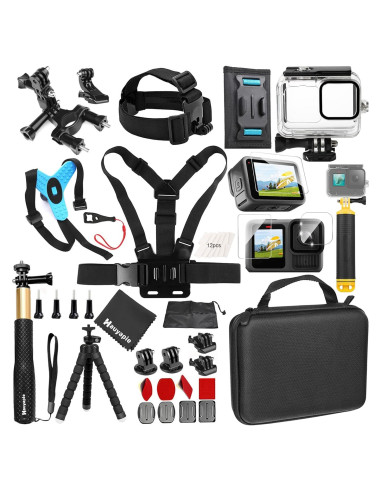 Kit de Accesorios para GoPro Hero 13/12/11/10/9 - Estuche Impermeable 40m
