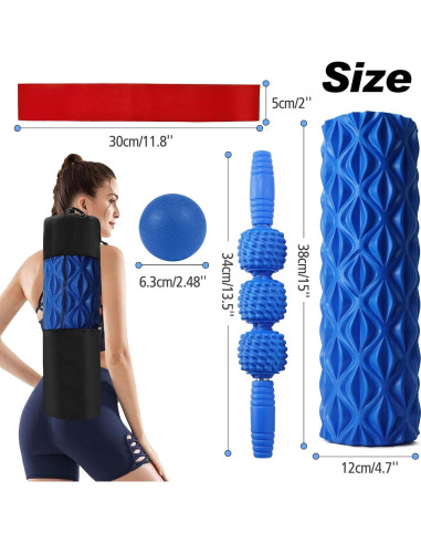Juego de Rodillos de Espuma 5 en 1 JOYENERGY para Masaje
