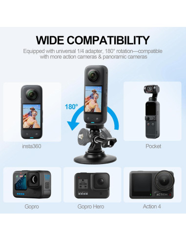 Kit de Montaje Adhesivo Flexible EMART para Cámaras Deportivas