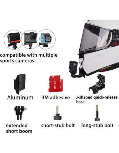 Kit de Montaje de Barbilla SHOEI X-Fifteen Aluminio para GoPro
