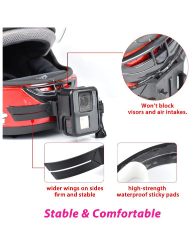 Soporte de Barbilla Akeipho para Casco de Motocicleta con Adhesivos