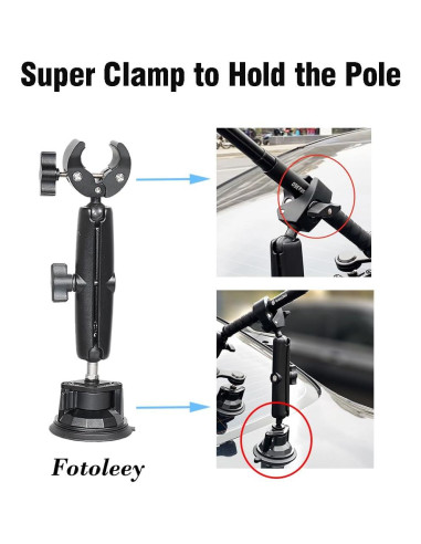 Soporte de Ventosa Triple FT para Coche Insta360 y GoPro