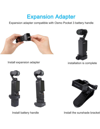 Soporte de cámara para visera PellKing DJI Osmo Pocket 3