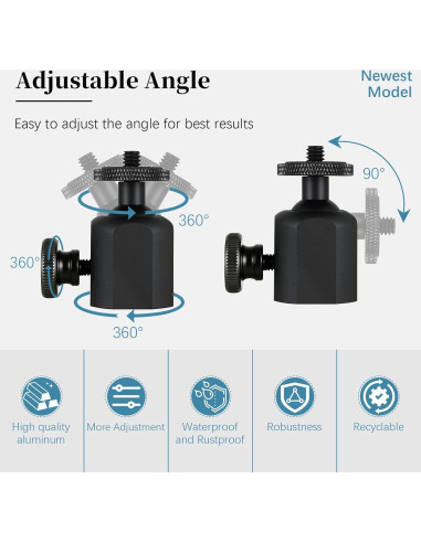 Cabezal de bola mini universal Folgtek FTXJPJ 360 4.5 kg