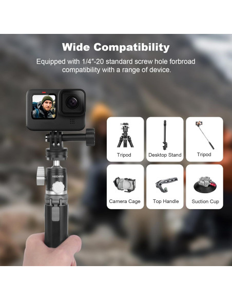 Cabezal de trípode Mini Ball Mechrig, 360 para cámara y luz Cabezal de trípode Mini Ball Mechrig, 360 para cámara y luz