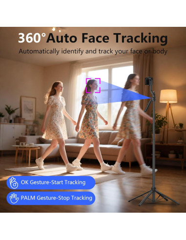 Trípode DMYWB con Seguimiento Facial Automático 360 para iPhone