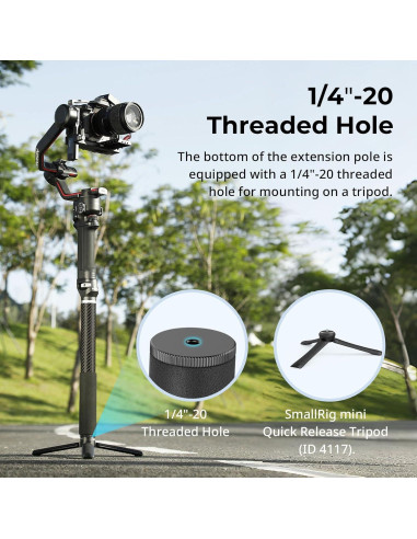 Polo de Extensión SmallRig 37cm para Gimbal DJI RS