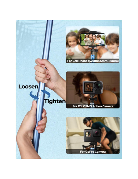 Palo de Selfie Extensible BMZX 3m con Tripode y Control Remoto Palo de Selfie Extensible BMZX 3m con Tripode y Control Remoto