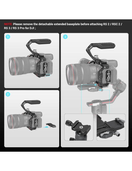 Kit de Jaula de Cámara SmallRig 3891 para Canon R5 C con Mango Kit de Jaula de Cámara SmallRig 3891 para Canon R5 C con Mango