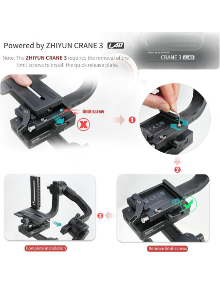 Soporte L Vertical Horizontal FocusFoto para ZHIYUN y DJI Soporte L Vertical Horizontal FocusFoto para ZHIYUN y DJI