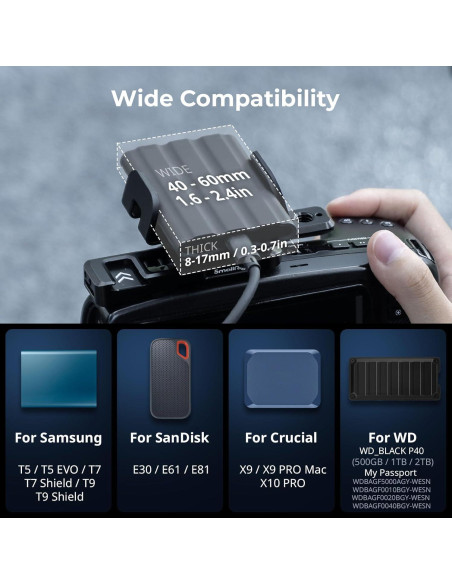 Soporte para SSD SmallRig 5397 Universal para iPhone y Cámara Soporte para SSD SmallRig 5397 Universal para iPhone y Cámara