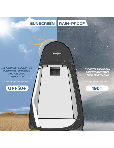 Carpa de Ducha Portátil AKOZLIN 1.88m Pop Up Impermeable Carpa de Ducha Portátil AKOZLIN 1.88m Pop Up Impermeable