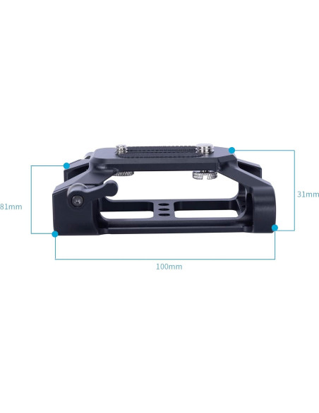 Base Placa LWS Niceyrig 15mm para Rig de Video DSLR Base Placa LWS Niceyrig 15mm para Rig de Video DSLR