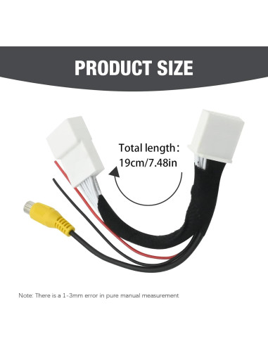 Adaptador de Conector de Cámara de Visión Trasera Saihisday 16 Pines