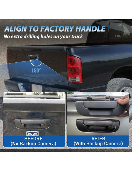 Cámara de Respaldo EWAY para Dodge Ram 2002-2008, Inalámbrica Cámara de Respaldo EWAY para Dodge Ram 2002-2008, Inalámbrica