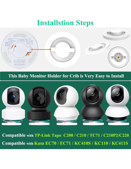 Soporte Ajustable para Monitor de Bebé TP-Link Tapo C200/C210 Soporte Ajustable para Monitor de Bebé TP-Link Tapo C200/C210