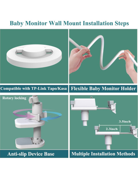 Soporte Ajustable para Monitor de Bebé TP-Link Tapo C200/C210 Soporte Ajustable para Monitor de Bebé TP-Link Tapo C200/C210