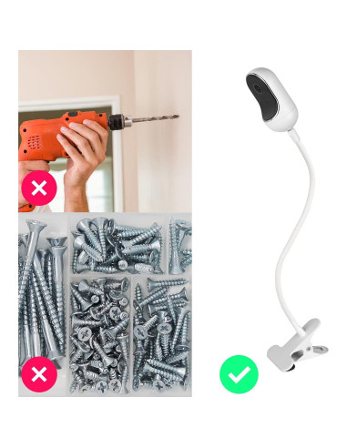 Soporte Clip Flexible Wochel para Monitor de Bebé Owlet Cam 2