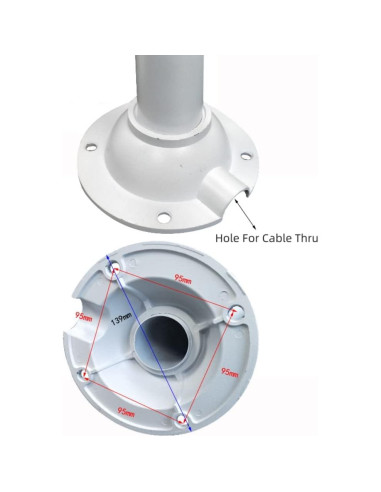 Soporte de Montaje en Pared para Cámara de Seguridad V-Fiabilidad Ajustable 30-60CM