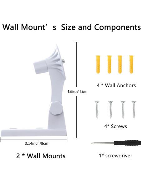 Soporte de Pared para Cámara TEKCAM Ajustable 360 - Paquete de 2 Soporte de Pared para Cámara TEKCAM Ajustable 360 - Paquete de 2