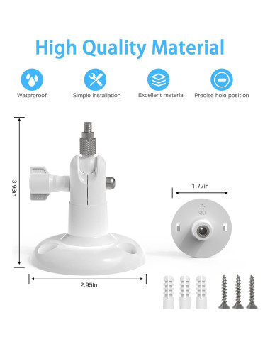 Soporte de Pared Ajustable para Cámara Interior R-ing Blanco