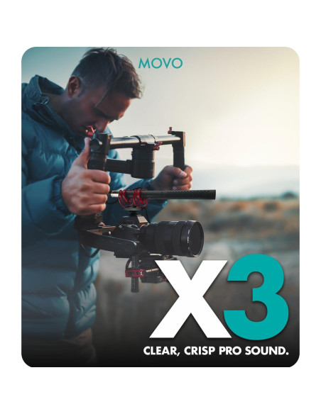 Micrófono de escopeta Movo X3-II XLR con soporte CMP-25 Micrófono de escopeta Movo X3-II XLR con soporte CMP-25