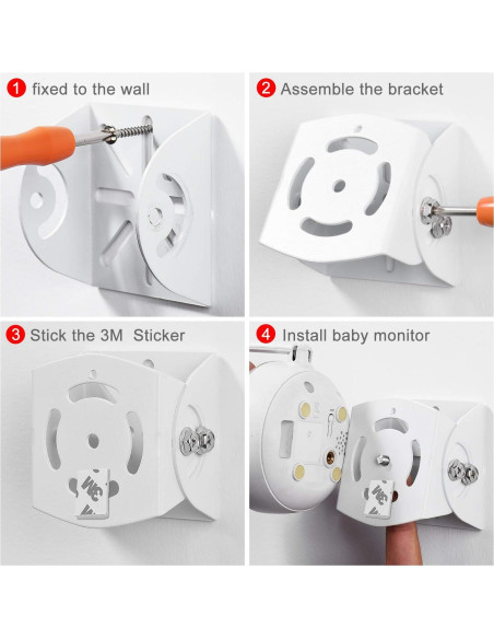 Soporte de Pared Ajustable para Monitor de Bebé Arlo y Motorola Soporte de Pared Ajustable para Monitor de Bebé Arlo y Motorola