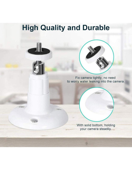 Soporte de Pared Ajustable Pefecon para Wyze Cam V3 y V4 - 2 Unidades Soporte de Pared Ajustable Pefecon para Wyze Cam V3 y V4 - 2 Unidades
