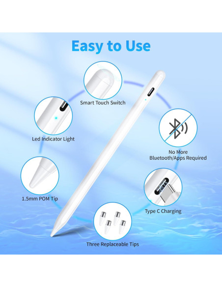 Bolígrafo Stylus DRYMOKINI Recargable 20 cm Blanco Bolígrafo Stylus DRYMOKINI Recargable 20 cm Blanco