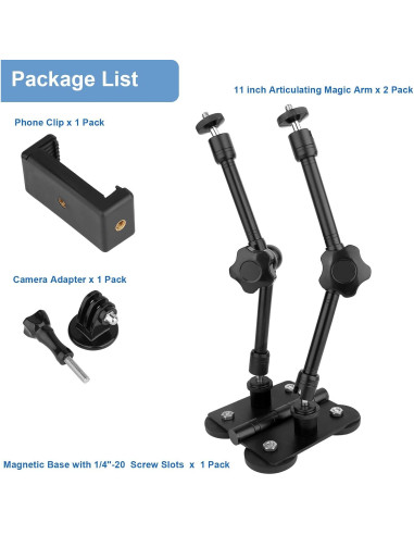 Soporte Magnético para Cámara Mippko con 2 Brazos Articulados