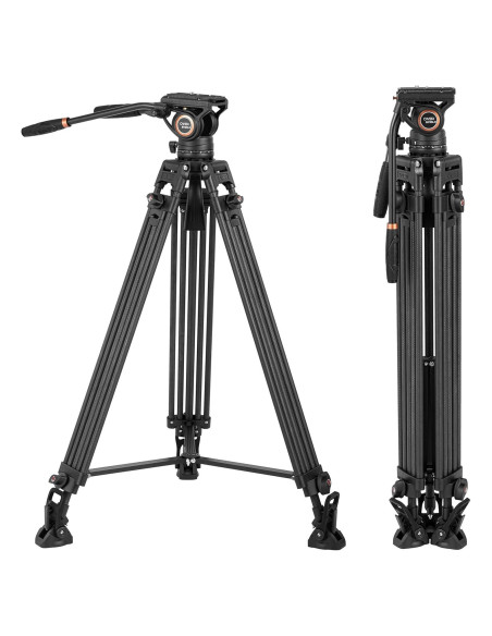 Trípode Profesional Cayer BV25LH de Fibra de Carbono 186 cm Trípode Profesional Cayer BV25LH de Fibra de Carbono 186 cm