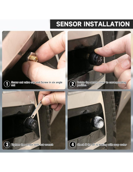 Sistema de Monitoreo de Neumáticos YOLLKY TPMS Solar 4 Sensores Sistema de Monitoreo de Neumáticos YOLLKY TPMS Solar 4 Sensores