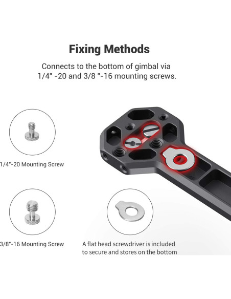 Mango Lateral de Aluminio SmallRig 2786 para Gimbals DJI y ZHIYUN Mango Lateral de Aluminio SmallRig 2786 para Gimbals DJI y ZHIYUN