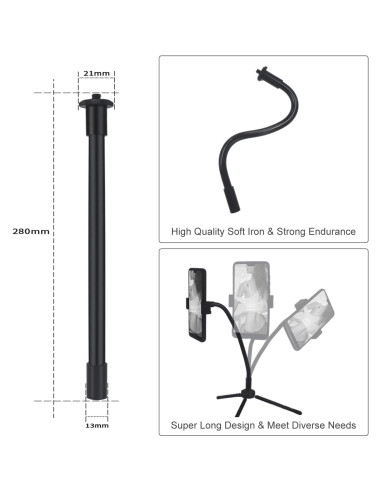 Soporte de cámara flexible KAGYOKU 11" 2kg 360 rotación