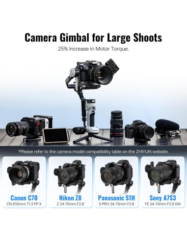 Estabilizador de Cámara Gimbal ZHIYUN CINEPEER Crane 4E 2.44kg