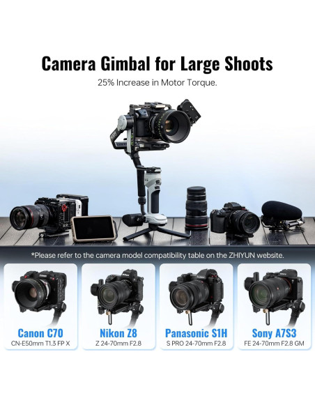 Estabilizador de Cámara Gimbal ZHIYUN CINEPEER Crane 4E 2.44kg Estabilizador de Cámara Gimbal ZHIYUN CINEPEER Crane 4E 2.44kg