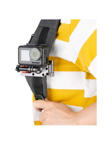 Soporte de Mochila NICEYRIG para GoPro HERO 11/10/9/8/7/6 y DJI Osmo Action - Aluminio Premium