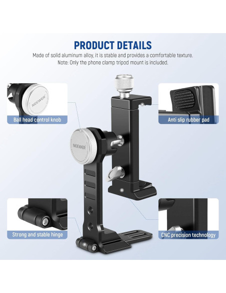 Trípode Compacto de Metal Neewer para Cámara y Smartphone Trípode Compacto de Metal Neewer para Cámara y Smartphone