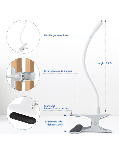 Soporte de Clip para Monitor de Bebé Wochel UHGT8590 Flexible Soporte de Clip para Monitor de Bebé Wochel UHGT8590 Flexible