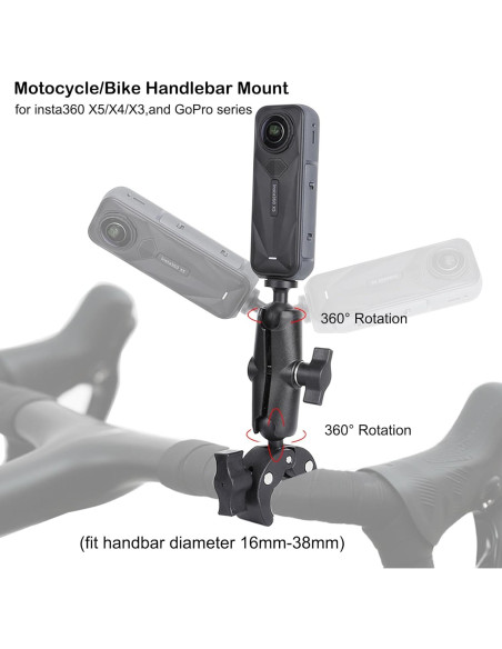 Kit de Montaje PellKing para Insta360 X5/X4 - Manillar y Casco Kit de Montaje PellKing para Insta360 X5/X4 - Manillar y Casco