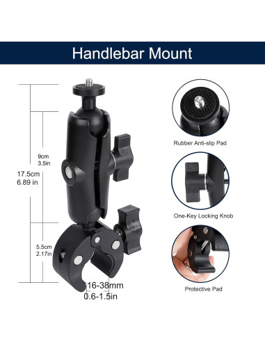 Kit de Montaje PellKing para Insta360 X5/X4 - Manillar y Casco